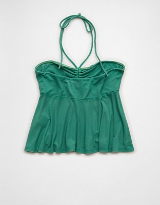 AE Soft & Sexy Halter Cinch Babydoll Top