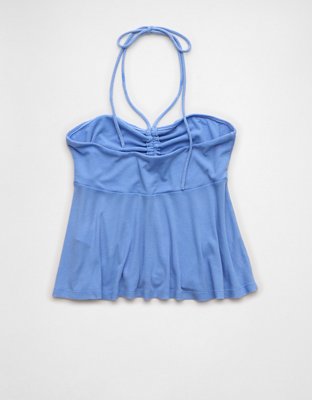 AE Soft & Sexy Halter Cinch Babydoll Top