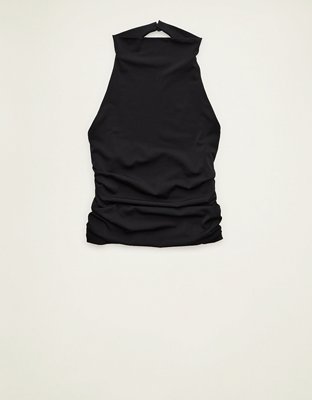 AE Draped High-Neck Halter Top