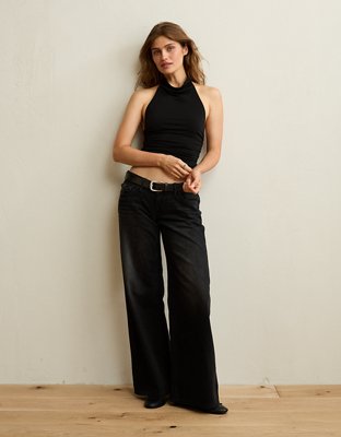 AE Draped High-Neck Halter Top