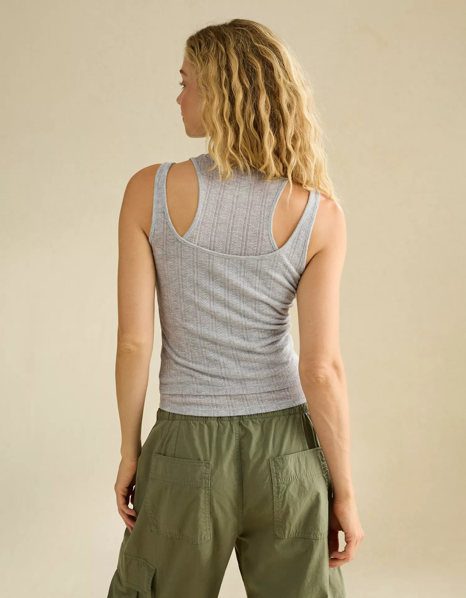 AE Twice As Nice Pointelle Tank Top - thumbnail 2