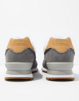 new balance brown & grey 574 premium trainers