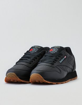 reebok men's classic leather sneaker black