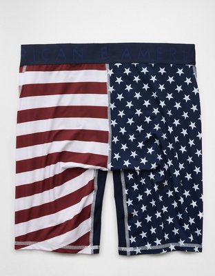 AEO Men's USA Stars & Stripes 8" Flex Boxer Brief