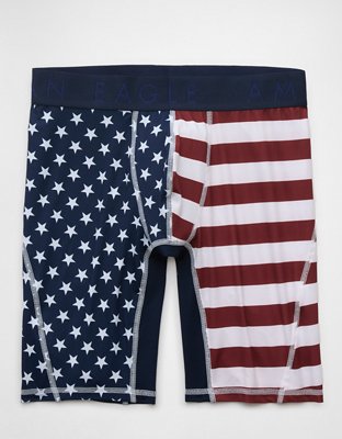 AEO Men's USA Stars & Stripes 8" Flex Boxer Brief