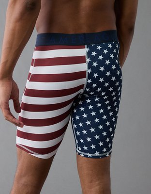 AEO Men's USA Stars & Stripes 8" Flex Boxer Brief