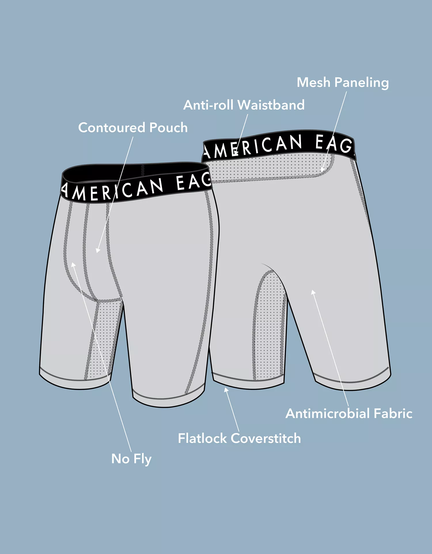 AEO Men's 8" Flex Boxer Brief - thumbnail 10