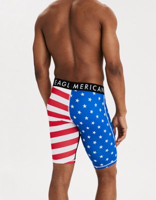 AEO Men's Stars + Stripes 9" Flex Boxer Brief