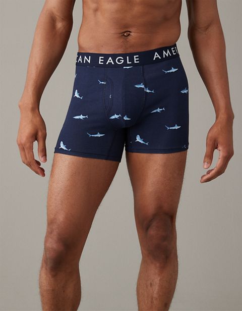 Трусы-боксеры AEO Sharks Classic для мужчин — American Eagle