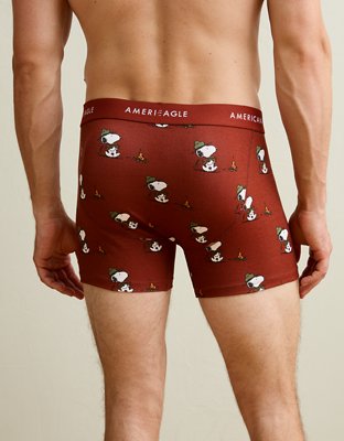AEO Men's Snoopy 4.5" Classic Cotton Boxer Brief
