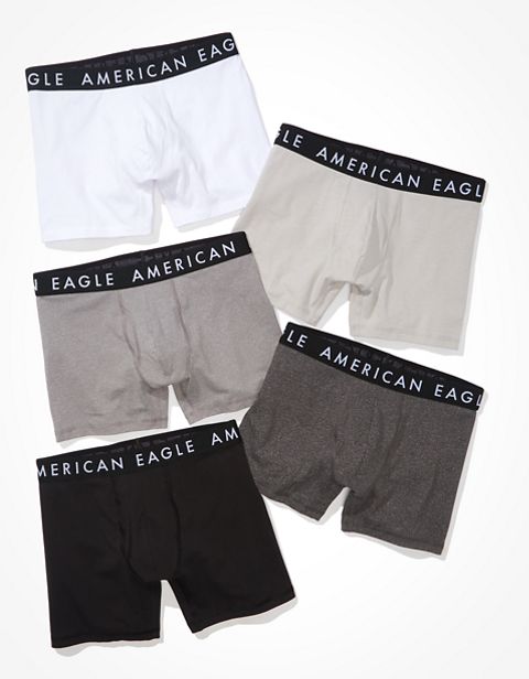 Трусы-боксеры AEO Classic для мужчин, 5 шт. — American Eagle
