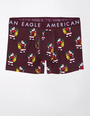 American Eagle Mens Christmas Holiday 6 Flex Boxer Brief 3-Pack M Medium  8636-7