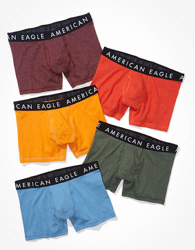 AE Solid 4.5" Classic Boxer Brief 5-Pack