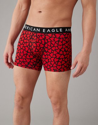 Royal Silk Silk Heart Boxers Valentine's Day - Red on Black