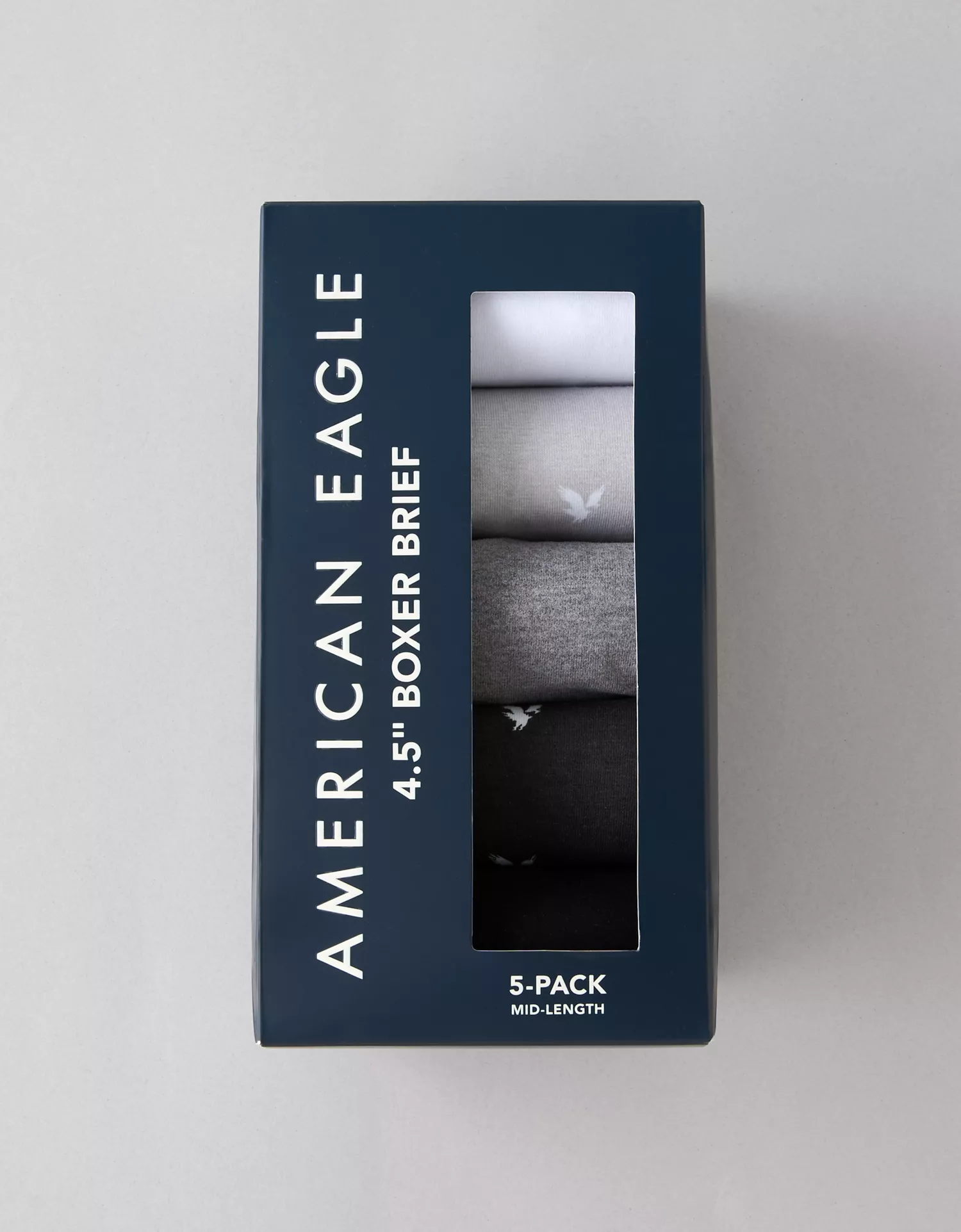 AEO Men's 4.5" Classic Cotton Boxer Brief 5-Pack - thumbnail 2