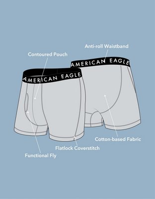 AEO Paquete de 3 Brief Boxers Clásicos de 4.5" para hombre