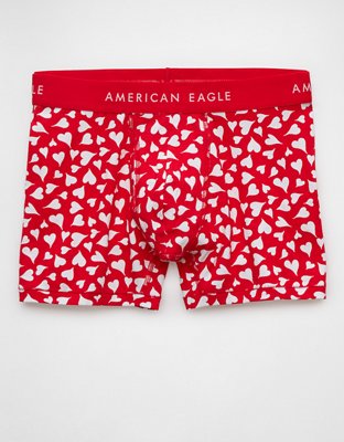 AEO Brief Boxer Clásico de 4.5" de Corazones Volando del Día de San Valentín para Hombre