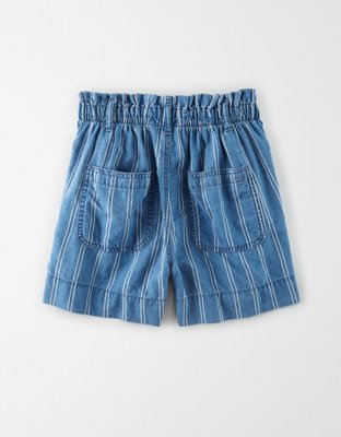 Женские брюки American Eagle AE High-Waisted Linen Short — фото 4