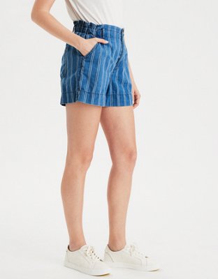 Женские брюки American Eagle AE High-Waisted Linen Short — фото 5