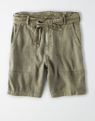AE High-Waisted Linen Taper Bermuda Short