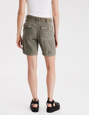 AE High-Waisted Linen Taper Bermuda Short