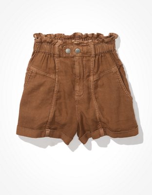 Женские брюки American Eagle AE Super High-Waisted Linen Short — фото 3