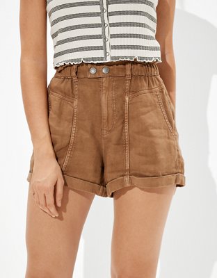 High Waisted Linen Shorts Tori