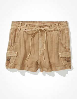 AE High-Waisted Linen Cargo Short