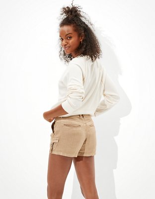 AE High-Waisted Linen Cargo Short