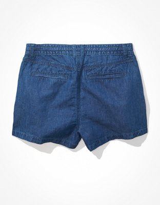 Женские брюки American Eagle AE High-Waisted Linen Cargo Short — фото 4
