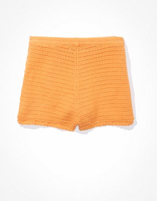 Short de tela de suéter con crochet AE