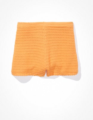 Short de tela de suéter con crochet AE