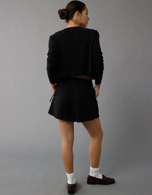 Женские юбки American Eagle AE Linen-Blend Faux Wrap Skort — фото 2