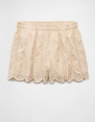 AE High-Waisted Eyelet Short