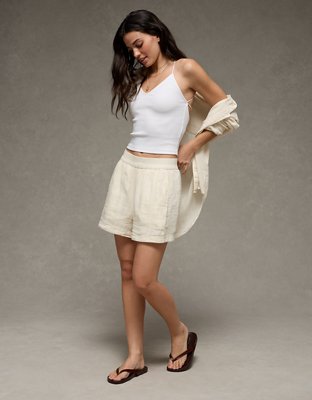 Short doux et extensible à taille haute AE