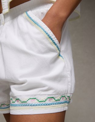 AE High-Waisted Embroidered Short