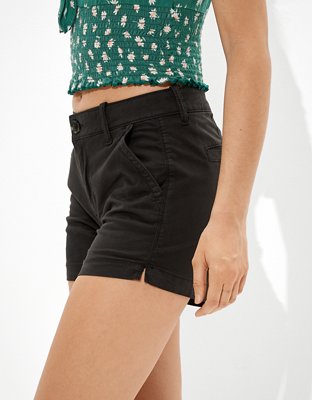 Black best sale midi shorts