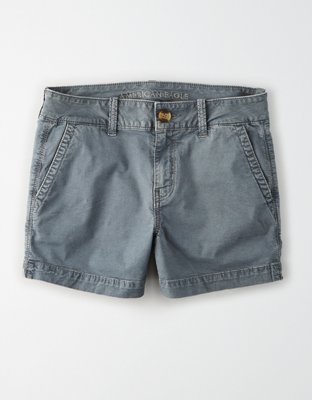 AE Khaki Midi Short Womens Blue 12 - 32272098 - By Brand Super StretchSoft, stretchy Twill fabric with a st sku 32272098