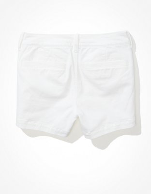 AE Stretch Low-Rise Khaki Midi Short