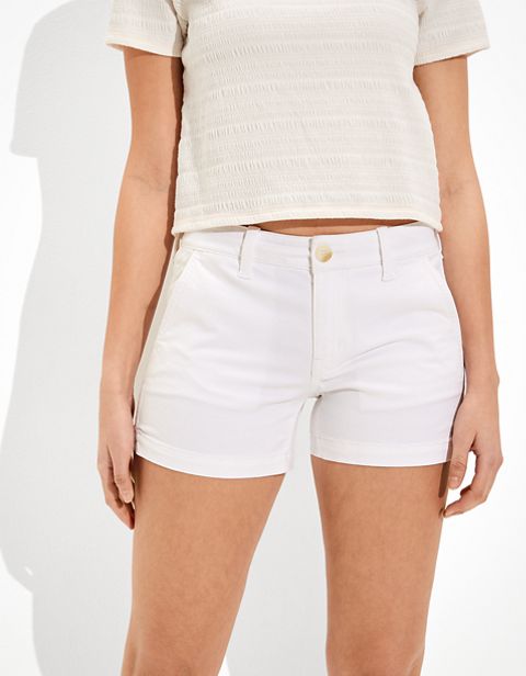 Женские брюки American Eagle AE Stretch Low-Rise Khaki Midi Short