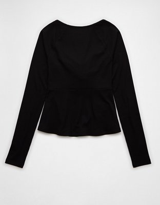 AE Camisa tipo Babydoll Manga Larga Rosa