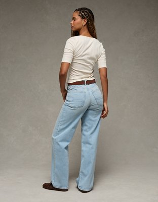 AE Half-Sleeve Scoop Neck Pointelle T-Shirt