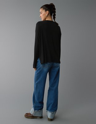 Женские футболки American Eagle AE Soft & Sexy Long-Sleeve T-Shirt — фото 2