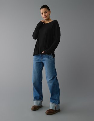 Женские футболки American Eagle AE Soft & Sexy Long-Sleeve T-Shirt — фото 4