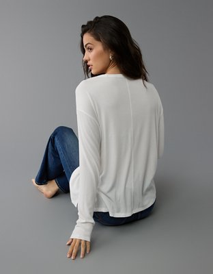 AE Soft & Sexy Long-Sleeve Pocket T-Shirt