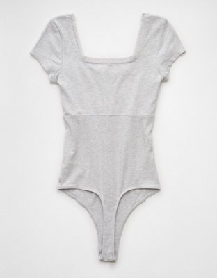 AE Short Sleeve Square Neck Bow Bodysuit