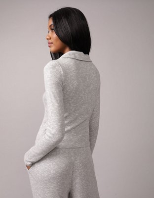 AE Long-Sleeve Plush Polo T-Shirt