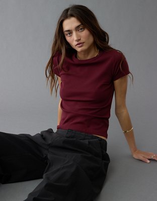 【OPEN YY】COLLECTOR BABY TEE (BROWN) Mesh Baby Tee Tan – Davis Active