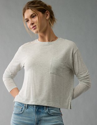 AE Soft & Sexy Long-Sleeve Pocket T-Shirt