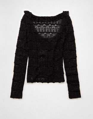 AE Ruffle Neck T-Shirt